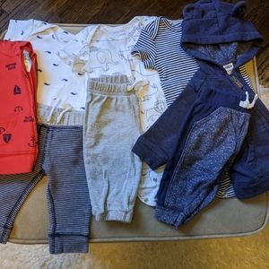 Baby boy clothing lot w/ zippered hoodies